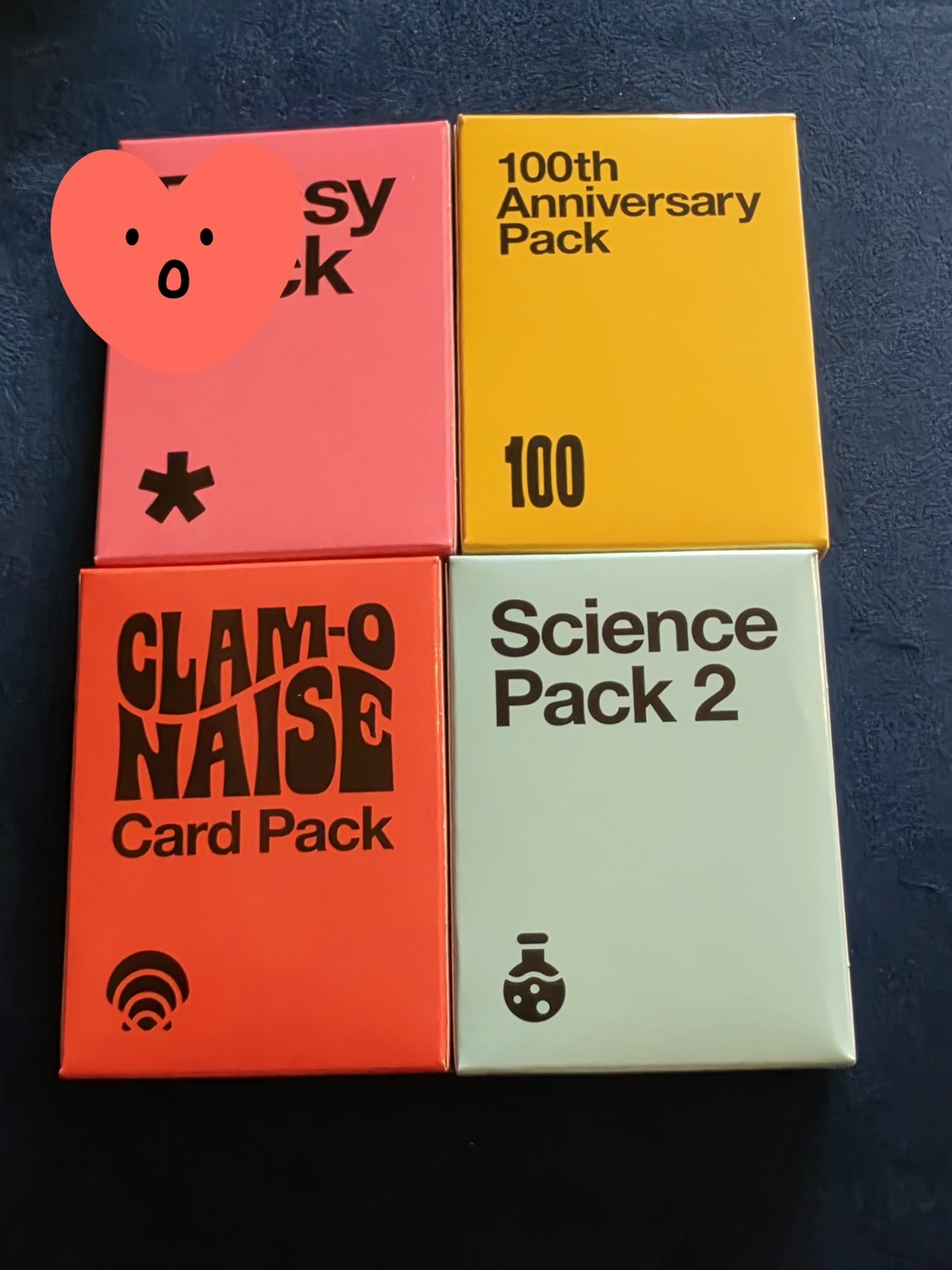 Cards Against Humanity 4 Expansion Packs P*ssy Science Clam-O-Naise 100th